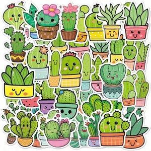 50 Cute Cactus Stickers Succulents Potted Cacti Flowers Desert